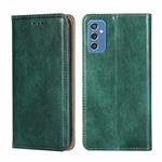 For Samsung Galaxy M52 5G Gloss Oil Solid Color Magnetic Leather Phone Case(Green)