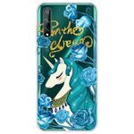 For Huawei Enjoy 10s Lucency Painted TPU Protective Case(Blue Flower Unicorn)