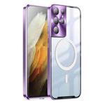 For Samsung Galaxy S21 Ultra Frosted Metal Phone Case(Purple)