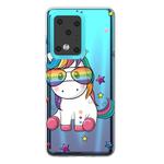 For Galaxy S20 Ultra Lucency Painted TPU Protective Case(Glasses Unicorn)