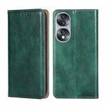 For Honor 70 Gloss Oil Solid Color Magnetic Leather Phone Case(Green)
