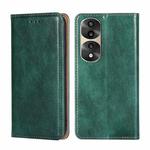 For Honor 70 Pro / 70 Pro Plus Gloss Oil Solid Color Magnetic Leather Phone Case(Green)