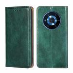 For Honor Magic3 Gloss Oil Solid Color Magnetic Leather Phone Case(Green)