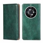 For Honor Magic3 Pro Gloss Oil Solid Color Magnetic Leather Phone Case(Green)