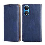 For Honor X7 4G Gloss Oil Solid Color Magnetic Leather Phone Case(Blue)