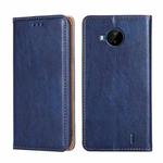 For Nokia C20 Plus Gloss Oil Solid Color Magnetic Leather Phone Case(Blue)