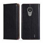 For Nokia C21 Gloss Oil Solid Color Magnetic Leather Phone Case(Black)