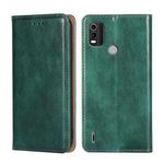 For Nokia C21 Plus Gloss Oil Solid Color Magnetic Leather Phone Case(Green)