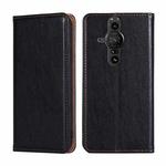 For Sony Xperia Pro-I Gloss Oil Solid Color Magnetic Leather Phone Case(Black)