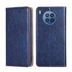 For Huawei nova 8i Gloss Oil Solid Color Magnetic Leather Phone Case(Blue)