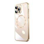 For iPhone 12 Pro Magsafe Magnetic Electroplated PC Phone Case(Gold)