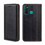 For Infinix Hot 9/Note 7 lite Grid Texture Magnetic Flip Leather Phone Case(Black)