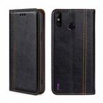 For Infinix Smart 4 Grid Texture Magnetic Flip Leather Phone Case(Black)