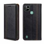 For Infinix Smart HD 2021 Grid Texture Magnetic Flip Leather Phone Case(Black)