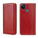 For Itel Vision 1 Grid Texture Magnetic Flip Leather Phone Case(Red)