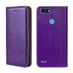 For Tecno Pop 2/Pop 2 F/Pop 2 Pro/Pop 2 Power/Itel P13 Grid Texture Magnetic Flip Leather Phone Case(Purple)