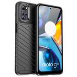 For Motorola Moto E32s Thunderbolt Shockproof TPU Protective Soft Phone Case(Black)