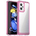 For Xiaomi K50i Colorful Series Acrylic + TPU Phone Case(Transparent Pink)