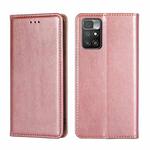For Xiaomi Redmi 10 Gloss Oil Solid Color Magnetic Leather Phone Case(Rose Gold)