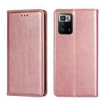 For Xiaomi Redmi Note 10 Pro China Gloss Oil Solid Color Magnetic Leather Phone Case(Rose Gold)