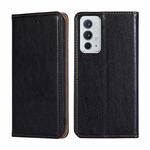 For OnePlus 9RT 5G Gloss Oil Solid Color Magnetic Leather Phone Case(Black)