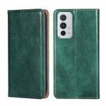 For OnePlus 9RT 5G Gloss Oil Solid Color Magnetic Leather Phone Case(Green)