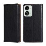 For OnePlus Nord 2T Gloss Oil Solid Color Magnetic Leather Phone Case(Black)