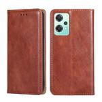 For OnePlus Nord CE 2 Lite 5G Gloss Oil Solid Color Magnetic Leather Phone Case(Brown)