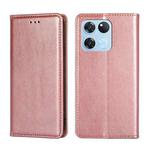 For OnePlus Ace Racing Gloss Oil Solid Color Magnetic Leather Phone Case(Rose Gold)