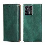 For ZTE Blade V30 Gloss Oil Solid Color Magnetic Leather Phone Case(Green)