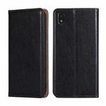 For ZTE Blade L210 Gloss Oil Solid Color Magnetic Leather Phone Case(Black)