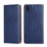 For ZTE Blade L210 Gloss Oil Solid Color Magnetic Leather Phone Case(Blue)