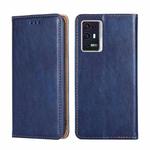 For ZTE Axon 30 Pro 5G Gloss Oil Solid Color Magnetic Leather Phone Case(Blue)