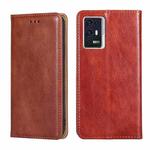 For ZTE Axon 30 Pro 5G Gloss Oil Solid Color Magnetic Leather Phone Case(Brown)