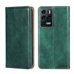 For ZTE Axon 30 Ultra 5G Gloss Oil Solid Color Magnetic Leather Phone Case(Green)
