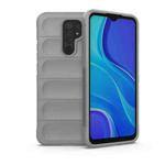 For Xiaomi Redmi 9 Magic Shield TPU + Flannel Phone Case(Grey)