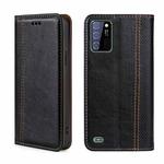 For Oukitel C25 Grid Texture Magnetic Flip Leather Phone Case(Black)