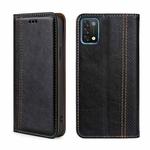 For UMIDIGI A11 Grid Texture Magnetic Flip Leather Phone Case(Black)