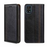 For UMIDIGI A11 Pro Max Grid Texture Magnetic Flip Leather Phone Case(Black)