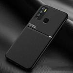 For Infinix Hot 9/Note 7 Lite Classic Tilt Strip Grain Magnetic Shockproof PC + TPU Phone Case(Black)