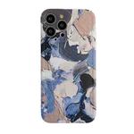 Art Plaster Painting Phone Case For iPhone 12(Dark Color)