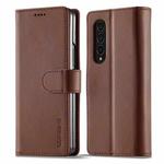 For Samsung Galaxy Z Fold4 5G LC.IMEEKE Calf Texture Leather Phone Case(Brown)
