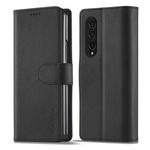 For Samsung Galaxy Z Fold4 5G LC.IMEEKE Calf Texture Leather Phone Case(Black)
