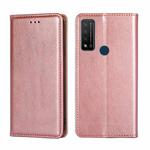 For TCL 20 R 5G / Bremen / 20 AX 5G Gloss Oil Solid Color Magnetic Leather Phone Case(Rose Gold)