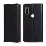 For Fujitsu Arrows WE F-51B Gloss Oil Solid Color Magnetic Leather Phone Case(Black)