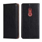 For Fujitsu Arrow Be4 Plus F-41B Gloss Oil Solid Color Magnetic Leather Phone Case(Black)