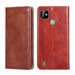 For Infinix Smart HD 2021 X612 Gloss Oil Solid Color Magnetic Leather Phone Case(Brown)
