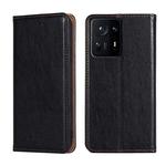 For Tecno Phantom X Gloss Oil Solid Color Magnetic Leather Phone Case(Black)