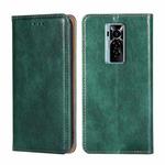 For Tecno Phantom X Gloss Oil Solid Color Magnetic Leather Phone Case(Green)