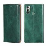 For Tecno Spark 7 Gloss Oil Solid Color Magnetic Leather Phone Case(Green)